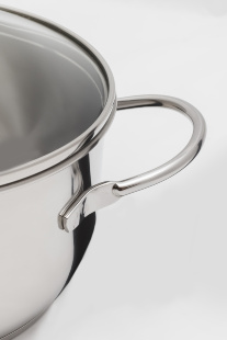 Кастрюля "Классика-ПРИМА" 2,5 л (прутковые ручки и стеклянная крышка) (200/171 мм)