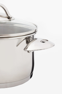 Кастрюля "Аметист" 2,0 л со стеклянной крышкой (160/150 мм)