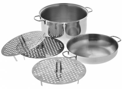 Кастрюля "Классика" для варки мантов 7 л  с 3 вставками (260/206 мм)