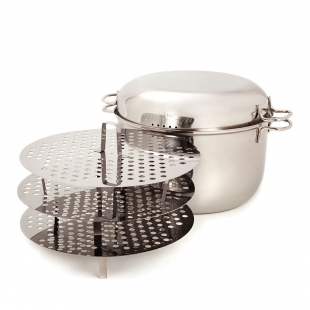 Кастрюля "Классика" для варки мантов 7 л  с 3 вставками (260/206 мм)