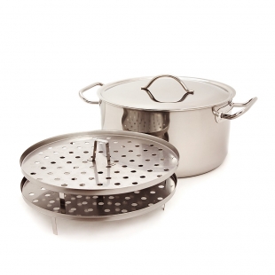 Кастрюля для варки мантов 12 л с 2 вставками