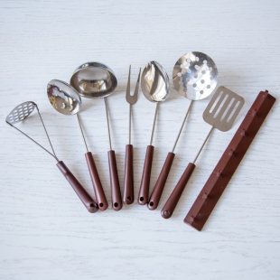 Набор кухонный с пластмассовыми ручками 7 предметов