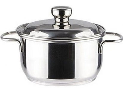 Кастрюля "Классика-ПРИМА" 1,75 л (прутковые ручки и металлическая крышка) (160/136 мм)